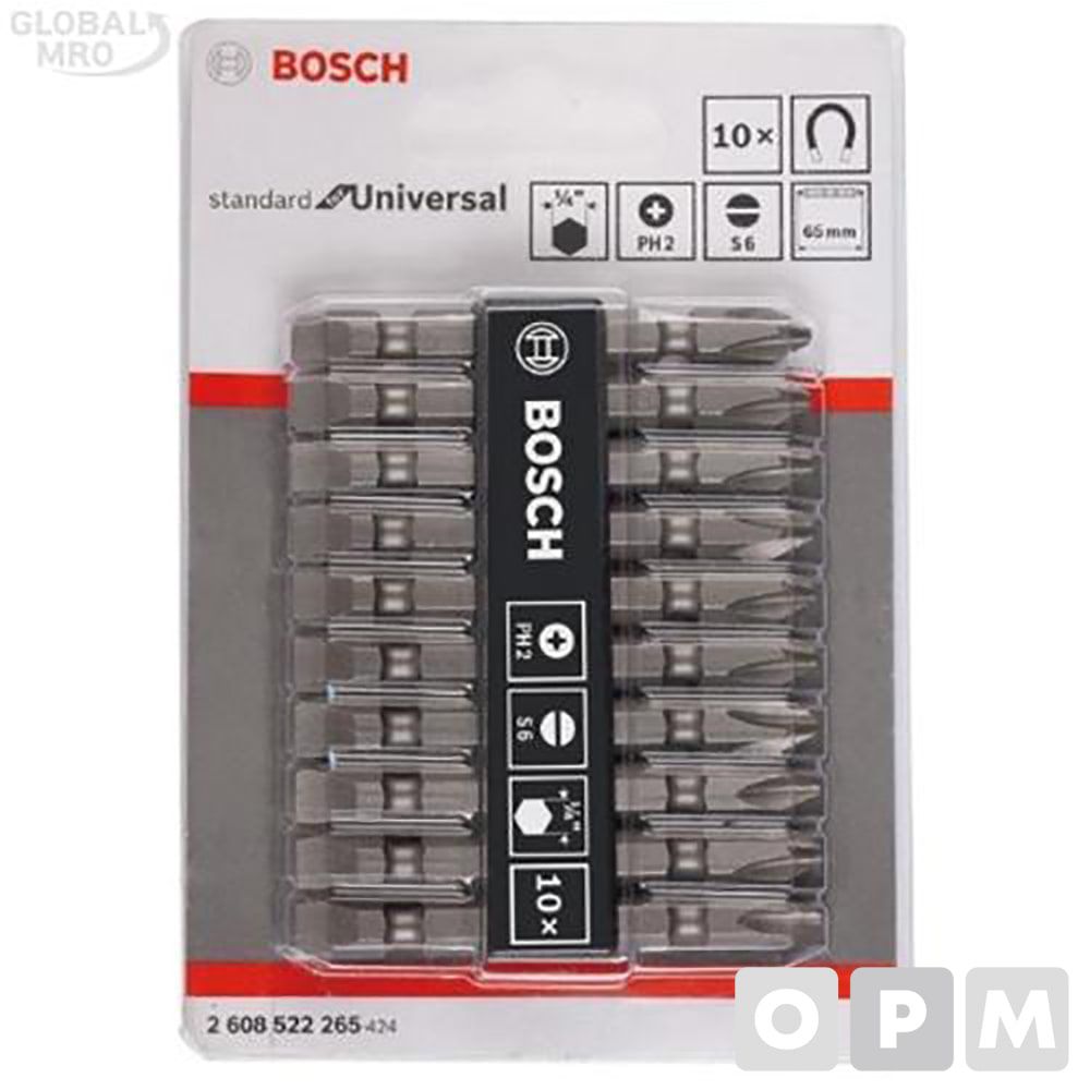 보쉬 SDS비트 드라이버비트 PH2-SL6 (6.35x65) +/-