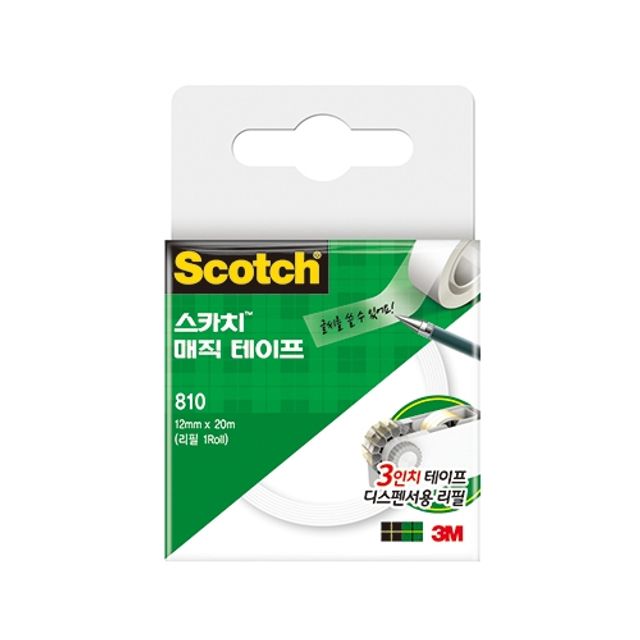 3M 스카치 매직테이프 리필 810R 12X20M 3인치 10개입