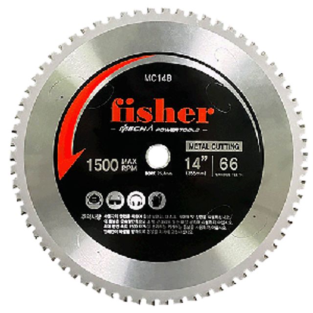 FISHER 팁쇼 MC14B/금속용 14인 치/355x2.4x25.4x
