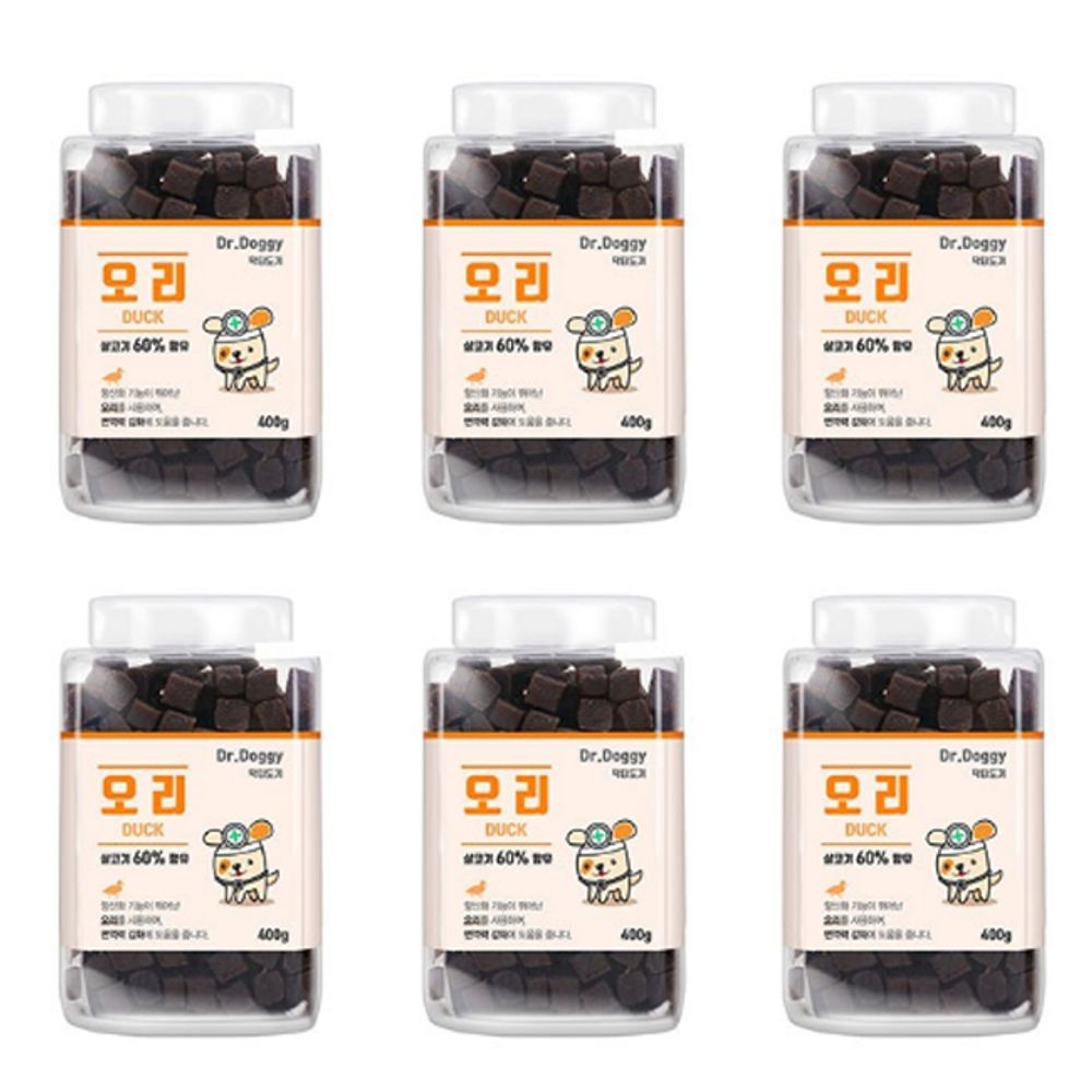 강아지 오리 닥터도기 일상 400g 6개 묶음 노즈워크