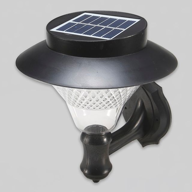 태양광 LED 정원등 24 LED(블랙)(벽부겸용)