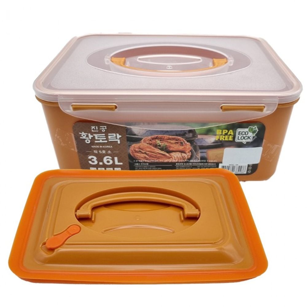 3.6L 소 절임 5호 누름판포함 김치통 밀폐용기