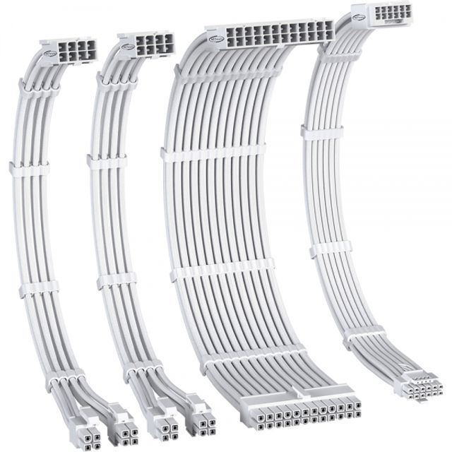 PSU 연장 16AWG 슬리빙 케이블 세트 올화이트 4종