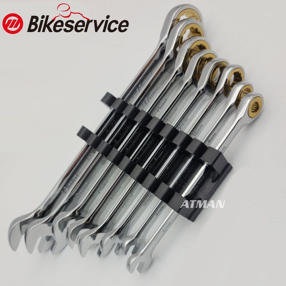 8PCS 라쳇스패너 라쳇렌치 기어스패너 세트 BS7407