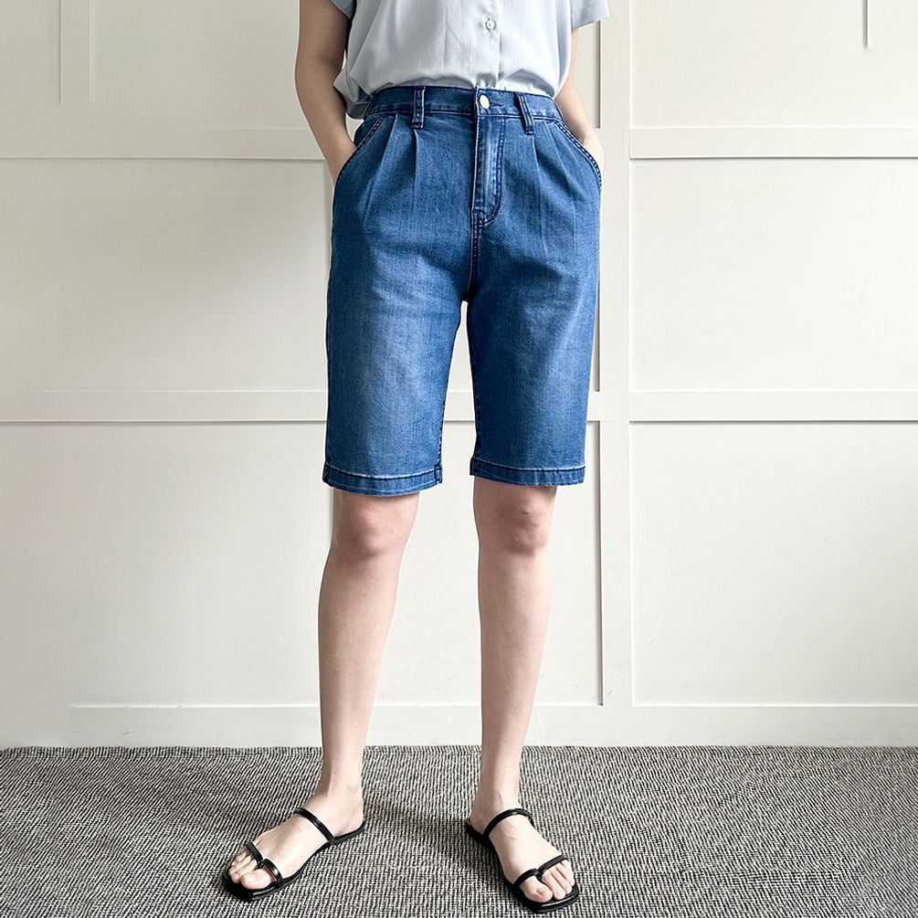 데님 일자 빅사이즈미시옷 5부 여성의류 빅사이
