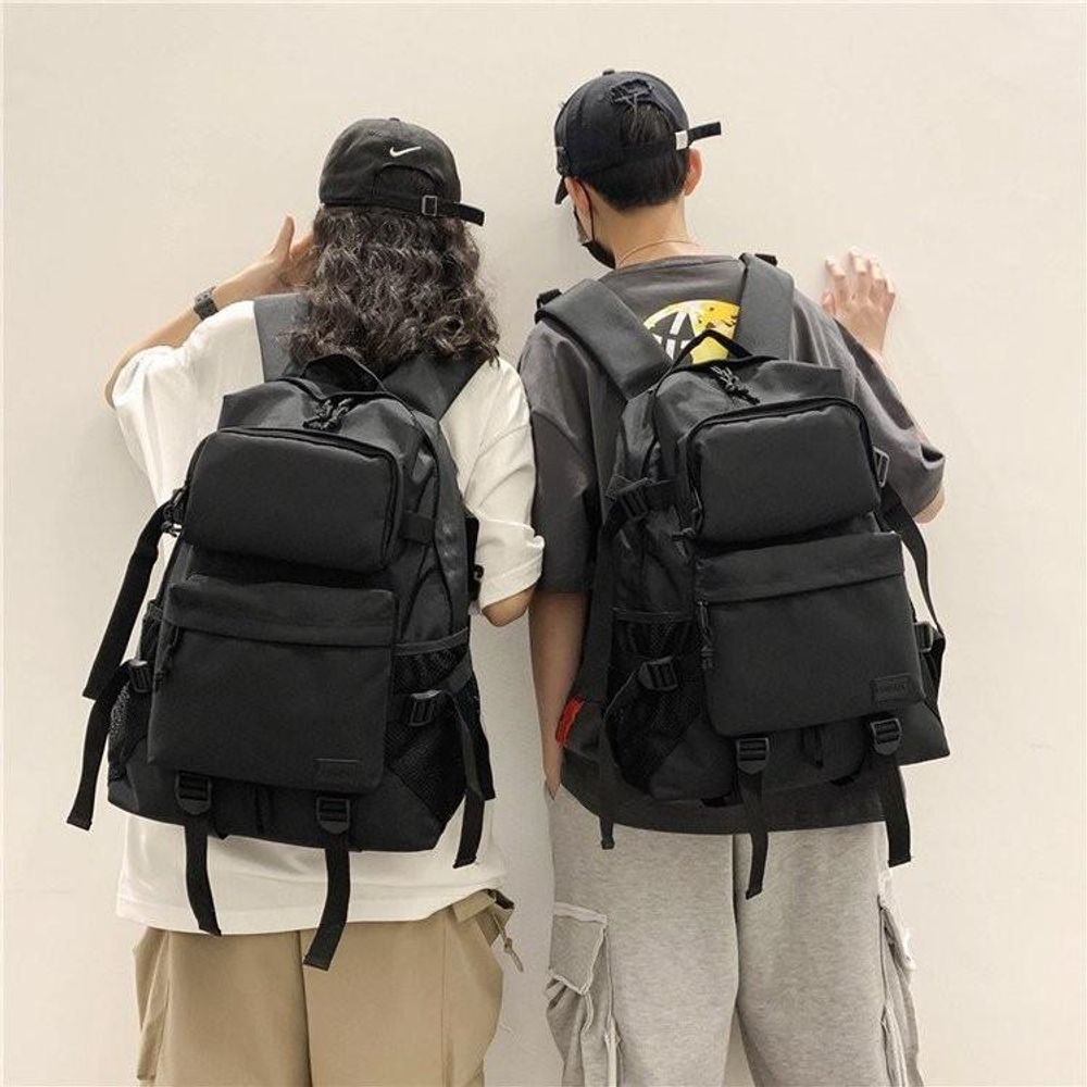 남자 여자 학생가방 신학기가방 캐주얼 블랙 학생백팩