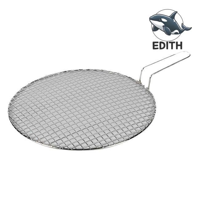 원형 손잡이 스텐 철망 대형 바비큐 캠핑 그릴