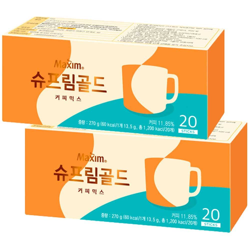 동서 맥심 슈프림골드 커피믹스 40T입 (20개입x2개)