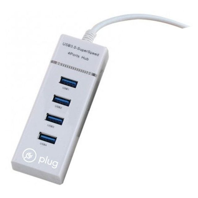 플러그 USB3.0 4포트 허브 PLC-012C 화이트