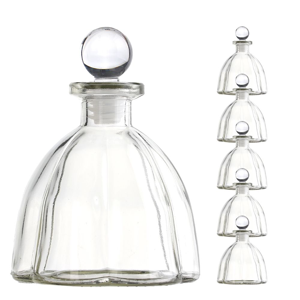디퓨저 용기 (유리볼캡) 꽃드레스 투명 250ml 6개 공