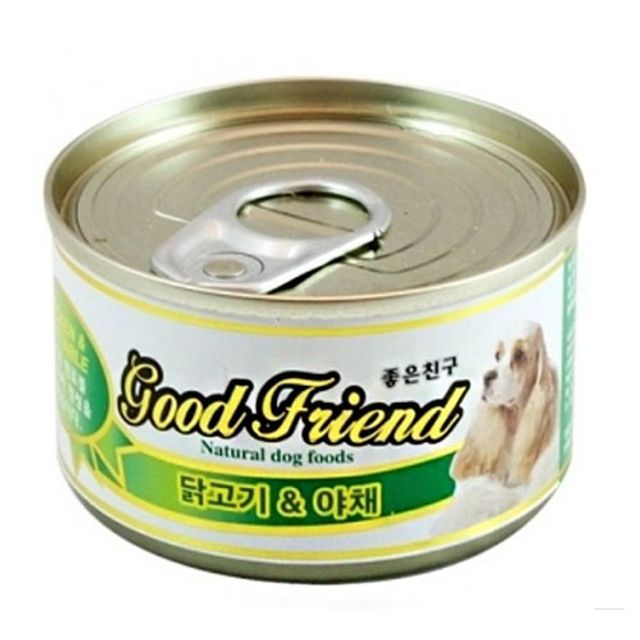 강아지 애견 간식 통조림 캔 닭고기 야채 100g 24개