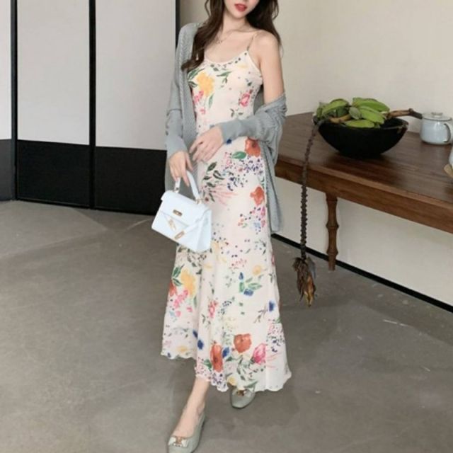 G126594 플라워나시원피스 실크 기본