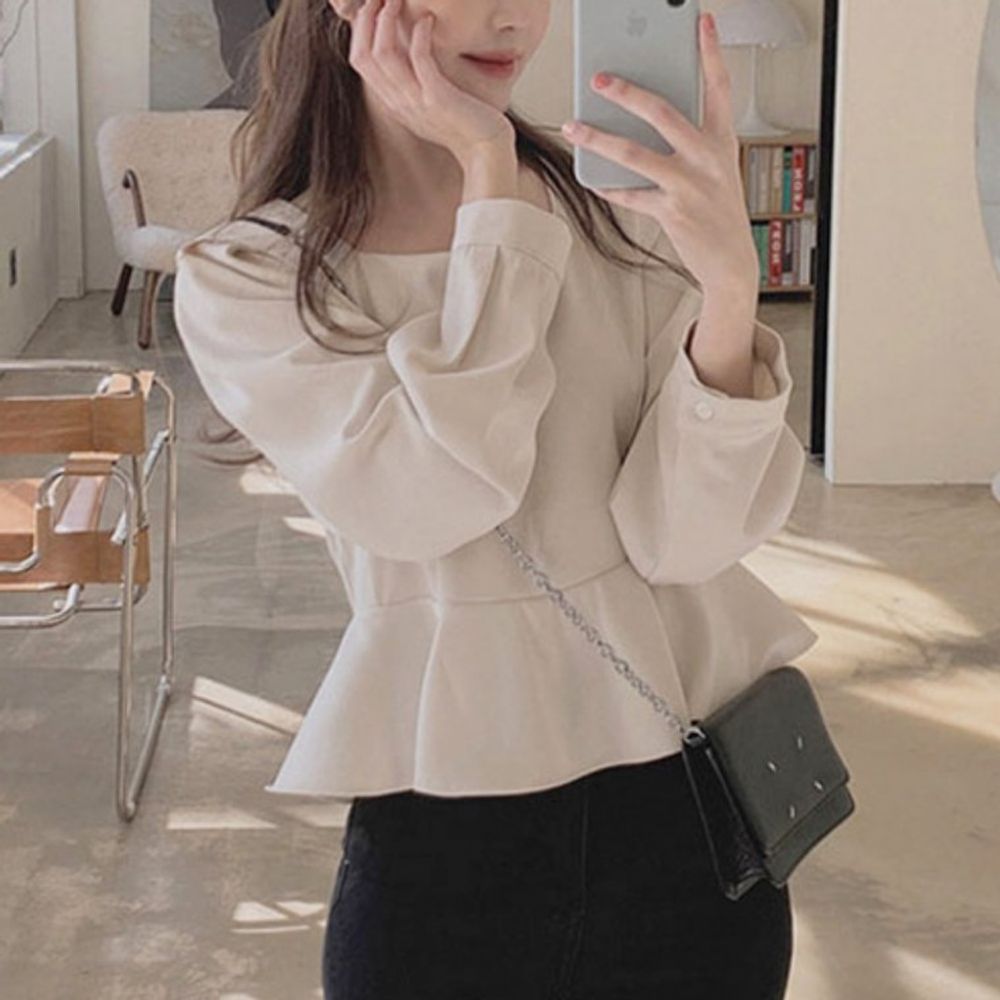 무배 즉시발송 배색 블라우스 레이스 리본 여성