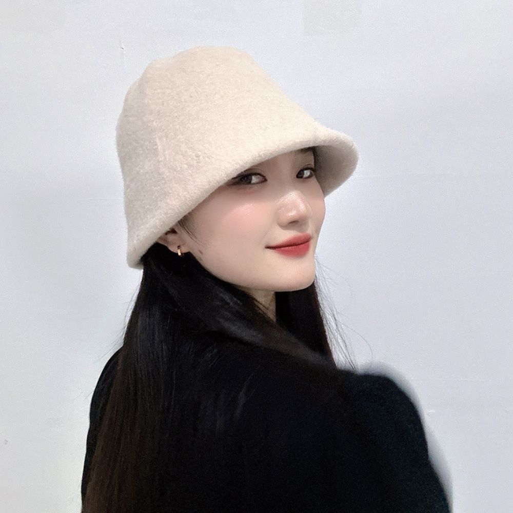 겨울벙거지모자 버킷햇 베이지 디아나 울