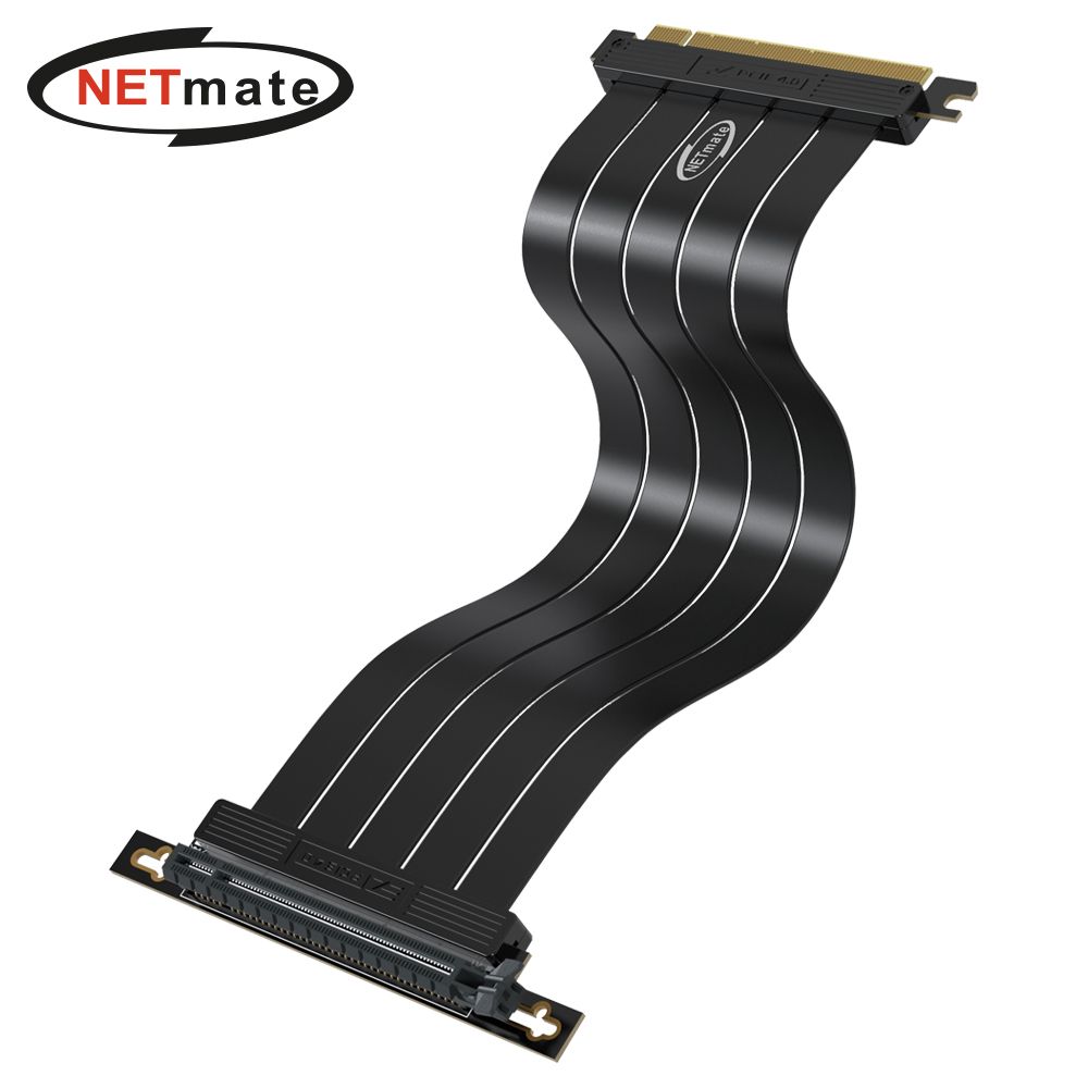 NM-DPC1721 PCI-E 4.0 라이저 케이블 300mm 블랙 90도