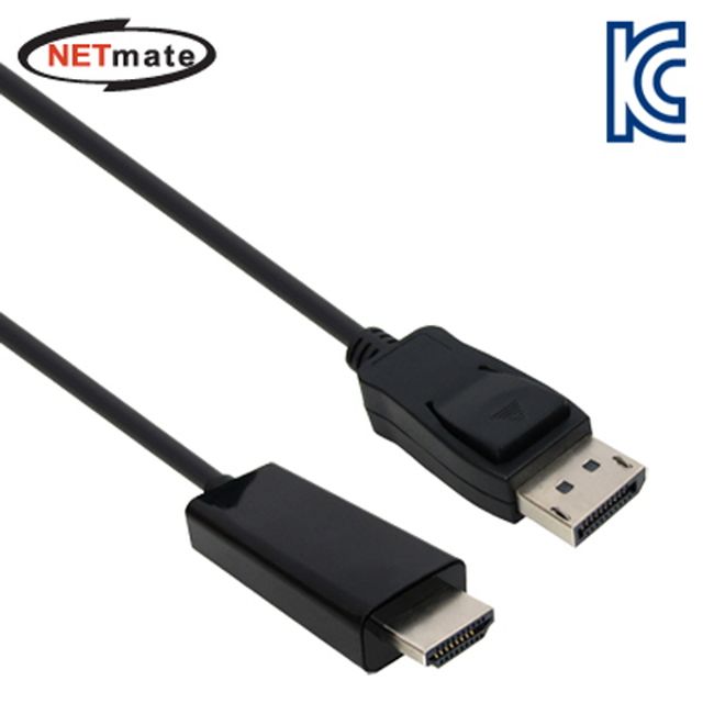 NETmate DC-H4 (Black) 5M DisplayPort to HDMI 케이