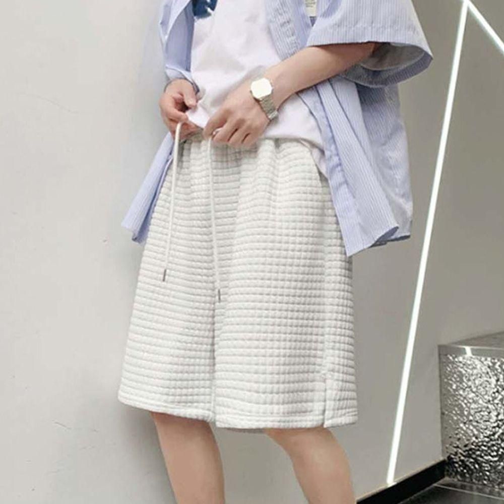 남성 베이직 와플 밴딩 반바지 1P 루즈핏 여름 팬츠