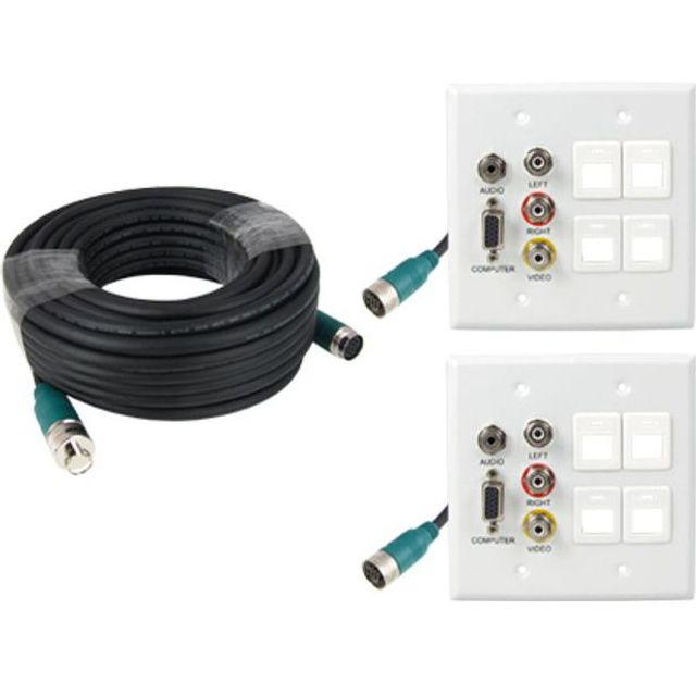 RGB 스테레오 or 3RCA 케이블 월 플레이트 4모듈 25m