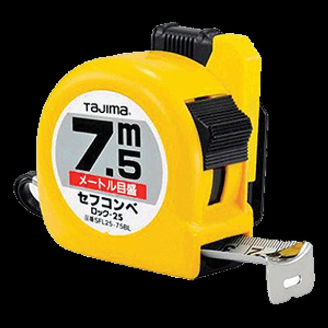 TAJIMA 자동줄자(잠금형)벨트타입 SF-L25-75BL 7.5M