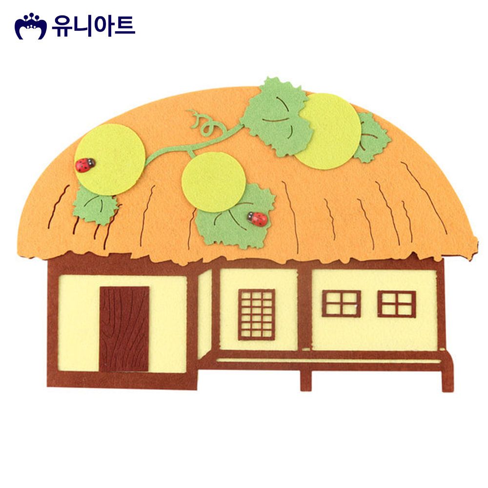 공작 공예 P0000edq 한정품 만들기 유아미술 W3dc9dd 미술놀이 펠트 7000 초가집