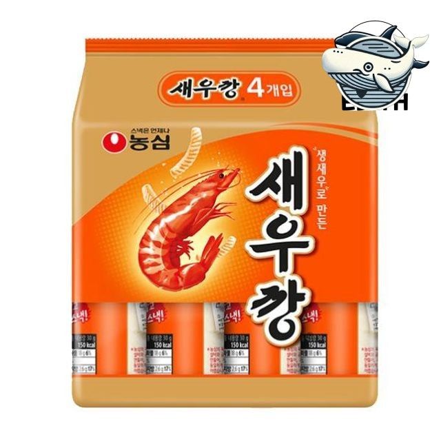 신선한 새우깡 미니 간식 4팩 포장 매콤한 맛
