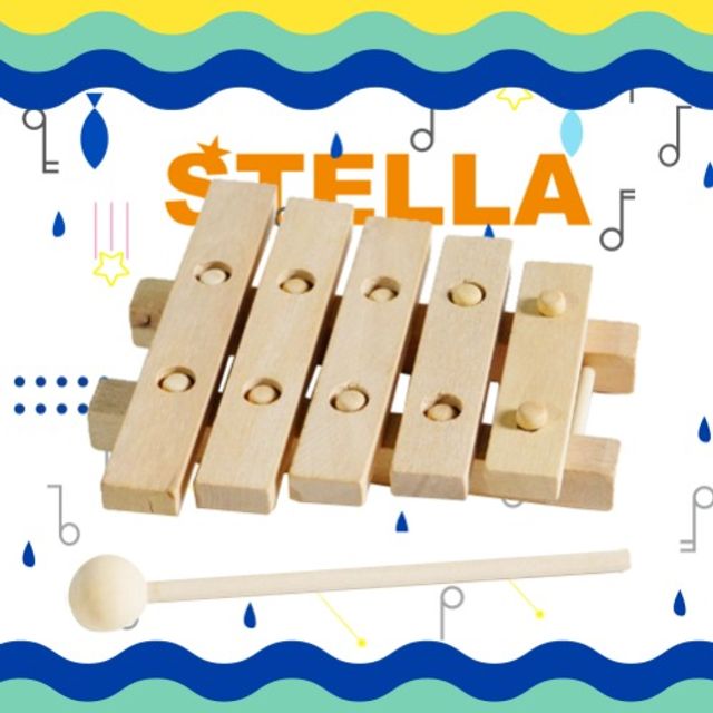 (STELLA 스텔라) 악기 원목 DIY실로폰 10개