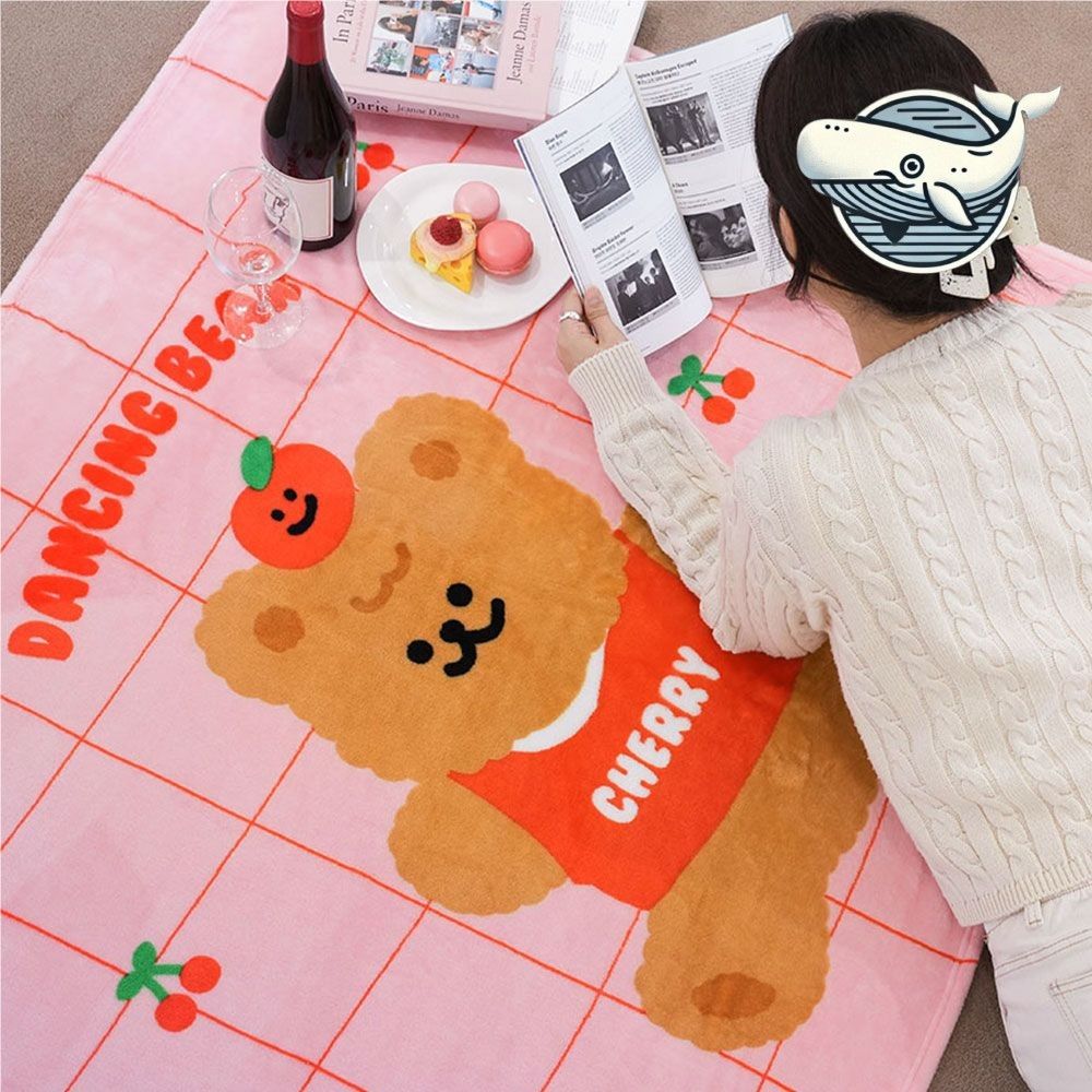 포근한 곰돌이 무릎 담요 캠핑 이불 겨울