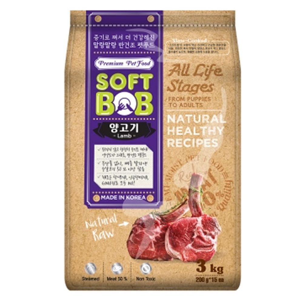 반건조 사료 양고기 3kg 강아지 반려견 소프트밥 개밥