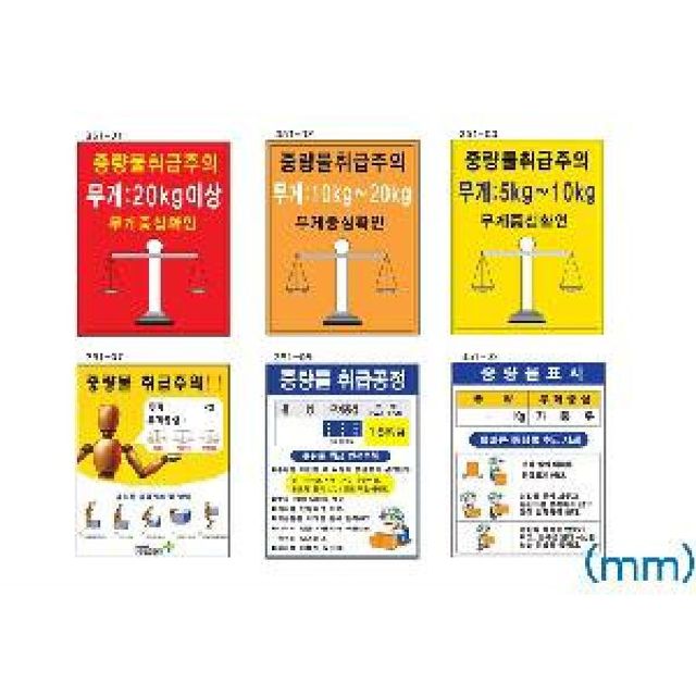 중량물주의표지 600x900 포맥스 중량물취급주의판