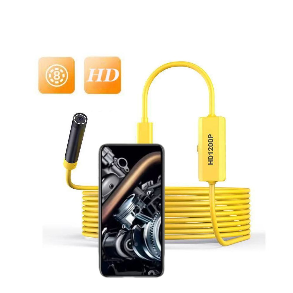 12OOP 내시경카메라 스마트폰 8LED 전문가용 HD 5M 강