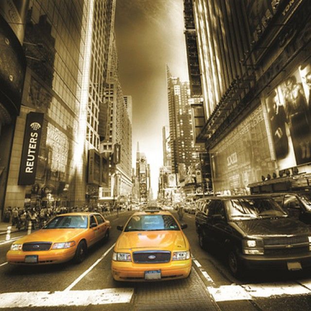 1000조각 직소퍼즐 - 타임스퀘어의 택시