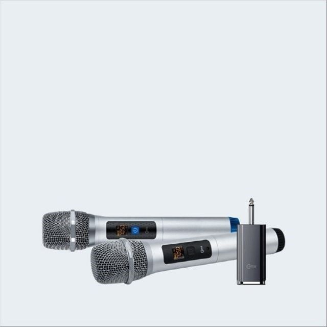 무선 UHF 더블 마이크 세트 마이크x2ea 수신기 포함