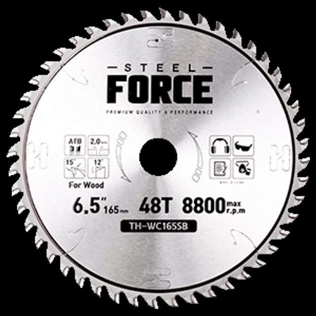 STEELFORCE 팁쇼 TH-WC165SB(목공용) 6.5인 치(165)x