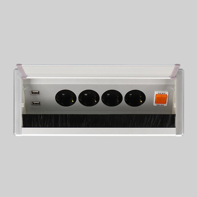 가구 매입콘센트 BID-402MF 실버 회의실 탁자