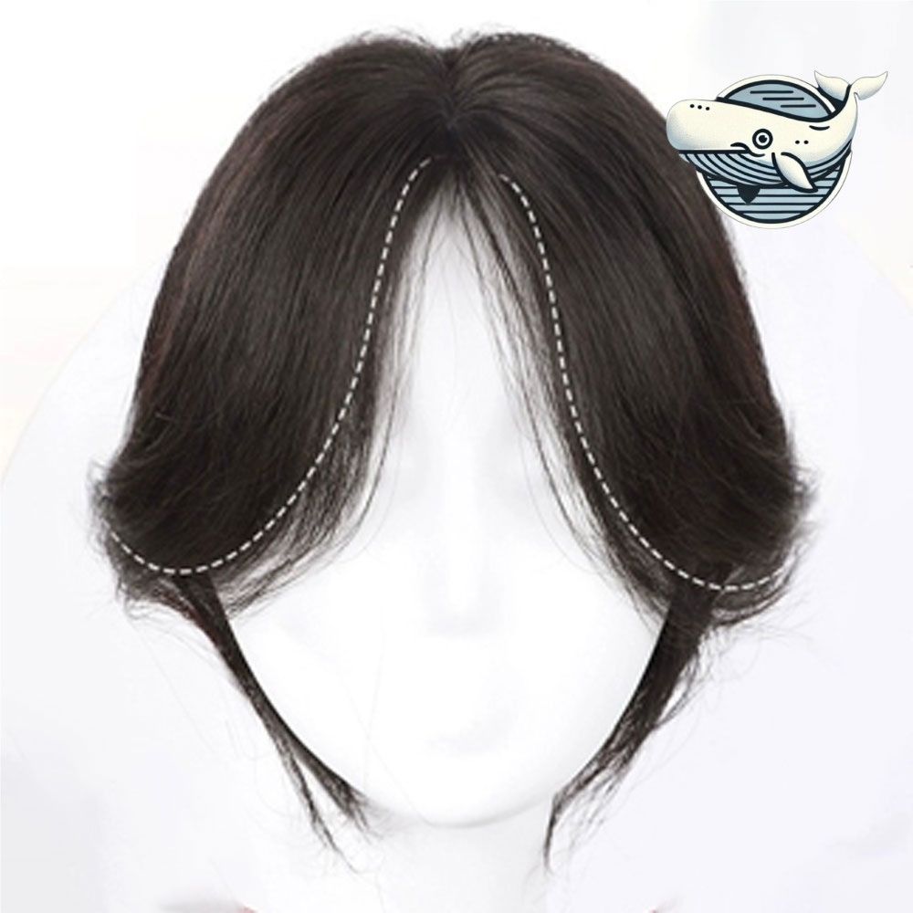 볼륨감 있는 머리카락 부분가발 자연스러운