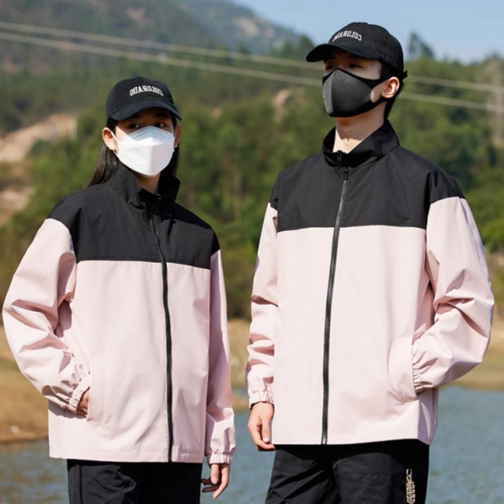 아웃도어 간절기 점퍼 남녀공용 투톤 바람막이 데일리