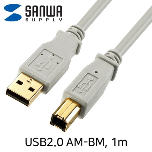 강원전자 산와서플라이 USB2.0 AM-BM 케이블 1m (US