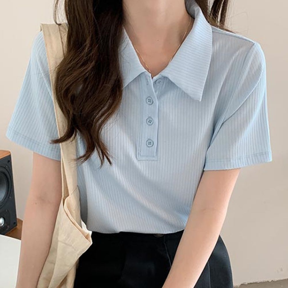 티셔츠 룩 캐주얼셔츠 카라셔츠 옷 여성 잔잔한