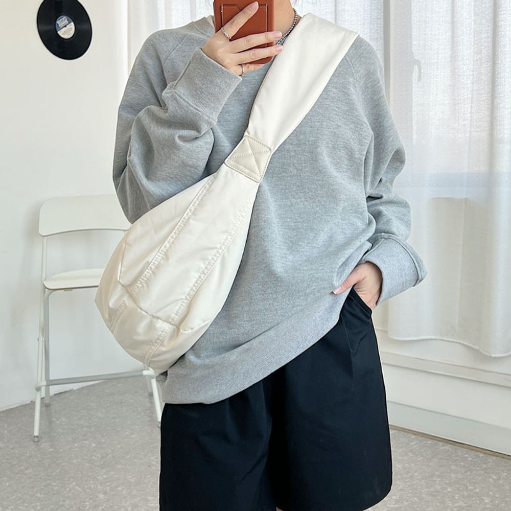 델아르코 데일리 크로스백 가벼운 여행 보부상 화이트