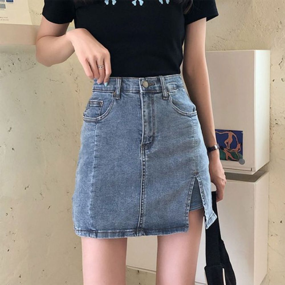 코디 스커트 바지 데님 여성청 치마 청 섹쉬한