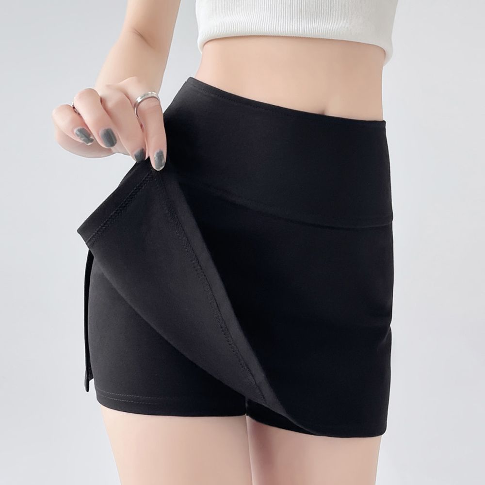 베이직한 블루 투 아이보리 옷자락 꾸안꾸 짧은
