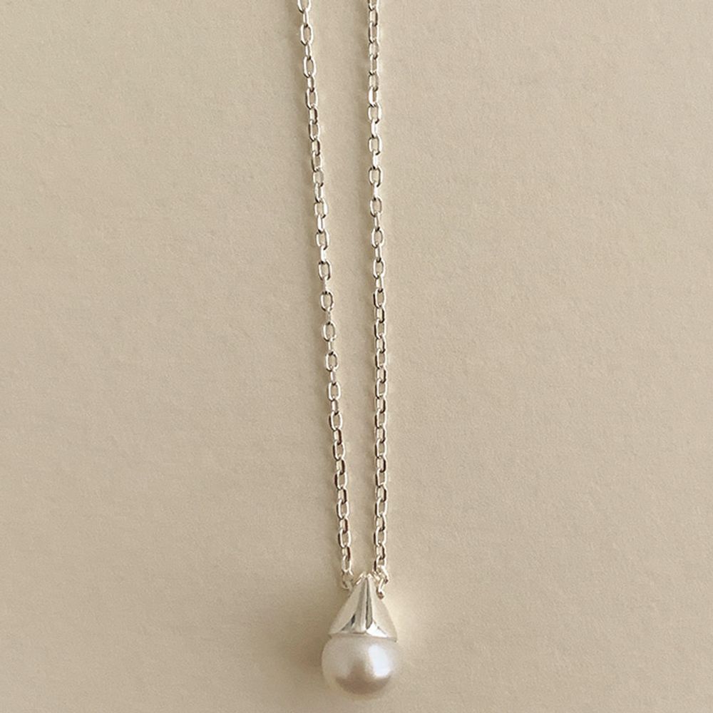 (925 Silver) Lightning pearl necklace A 42