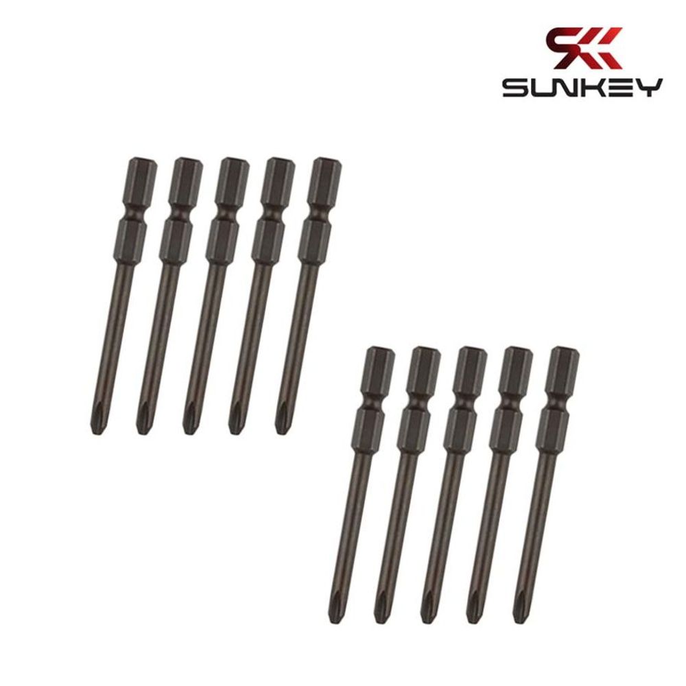 십자 임팩 육각 +PH2x4.5x40 65mm 단면비트 10pcs