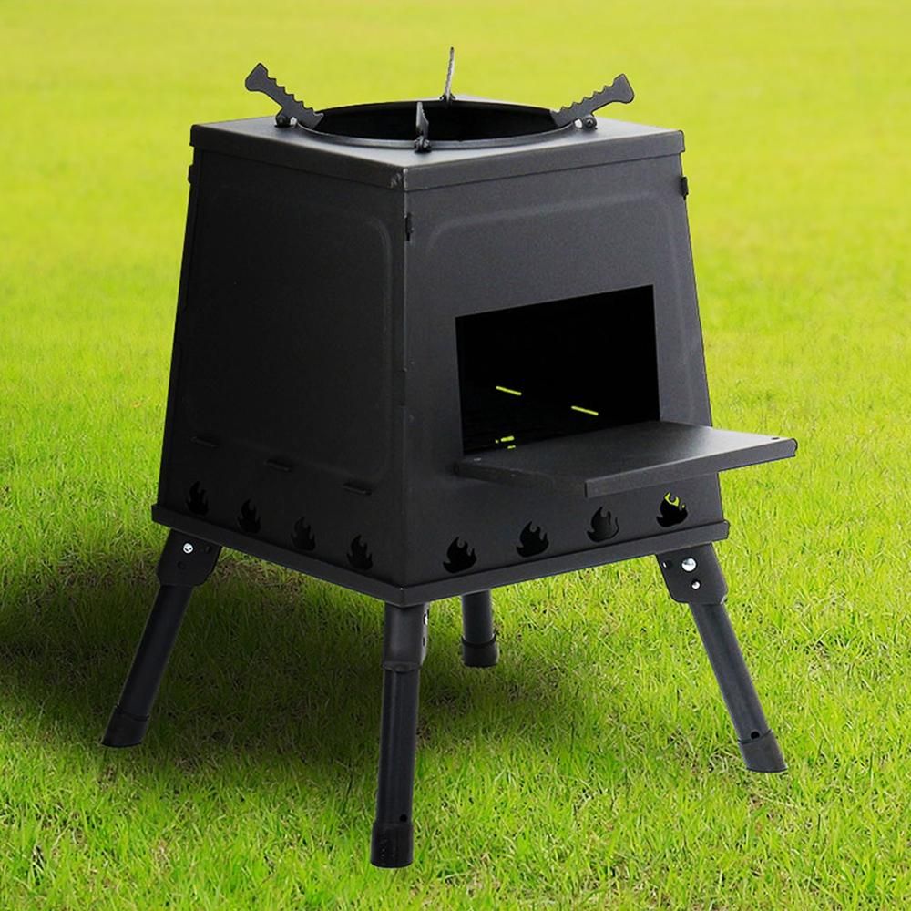 접이식 화목난로 26x34cm 재받침대 난방 그릴