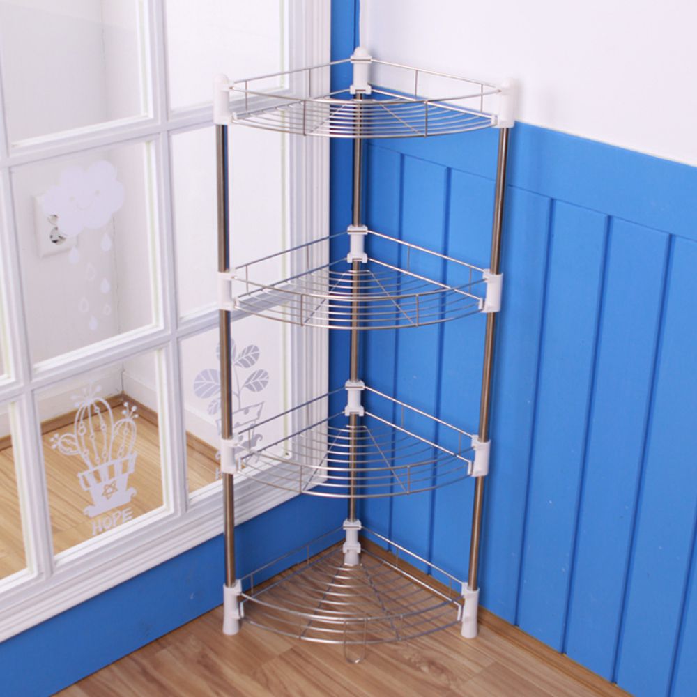 스텐 모서리선반 틈새 코너 선반 조립식 85cm