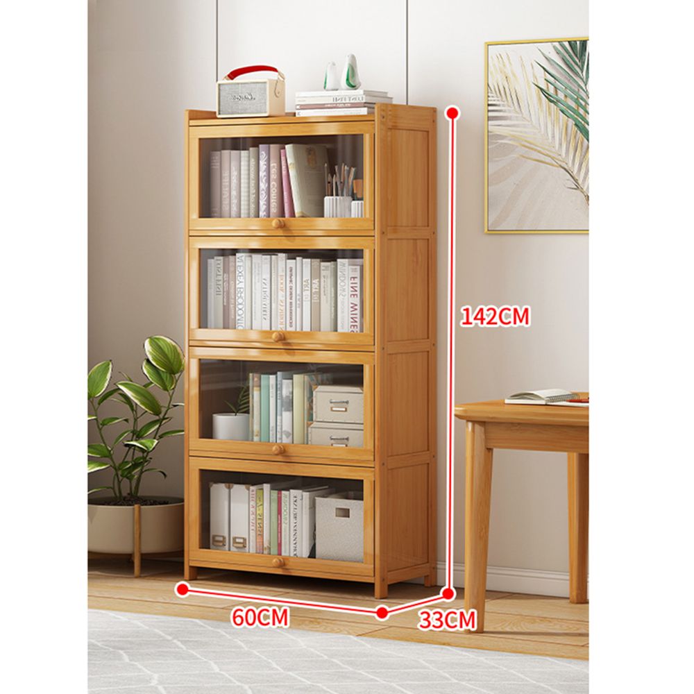 60cm 아크릴 우드 대나무 5단 수납장