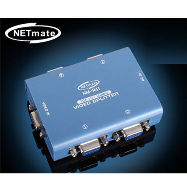 NETmate NM R41 VGA RGB 1대4 모니터 분배기 250MHz