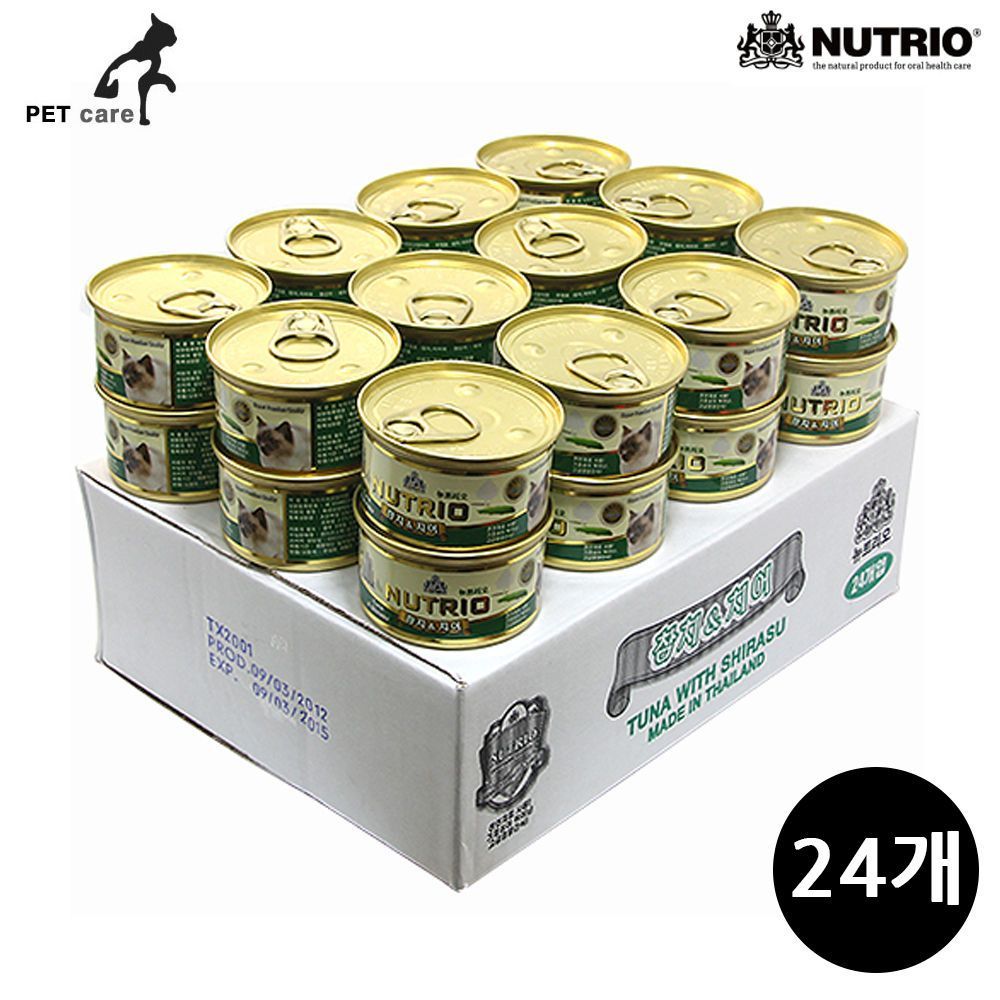 뉴트리오 CAT 캔 80g 참치.치어 24개입 1박스