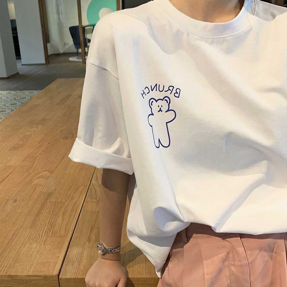 반팔티 프린팅 중 반팔 FH 스타일 데일리 오