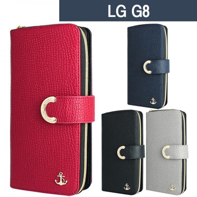 LG G8 세라핌 천연가죽 지퍼 다이어리 케이스 G820